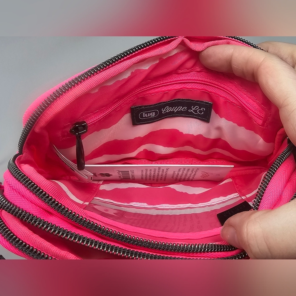 Lug Coupe LE Magenta RFID Convertible Crossbody Belt Bag NWT - Picture 8 of 15